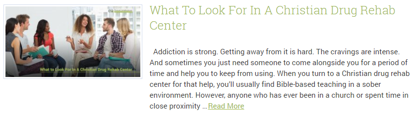 What to Look For In A Christian Drug Rehab Center
